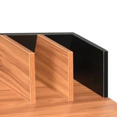 Greatstore fekete és barna íróasztal 80 x 50 x 84 cm