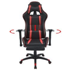 Greatstore piros dönthető versenyautó ülés alakú irodai szék lábtartóval