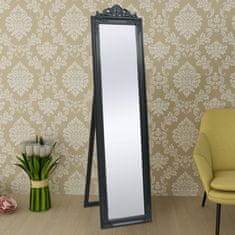shumee Szabadon álló barokk stílusú tükör 160x40 cm fekete