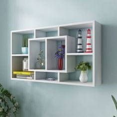 shumee 242548 Floating Wall Display Shelf 8 Compartments White