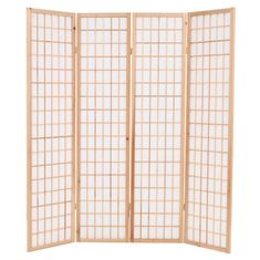 Greatstore 6 paneles, természetes, japán stílusú paraván 160 x 170 cm