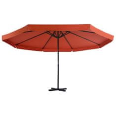 shumee terrakotta színű kültéri napernyő hordozható talppal