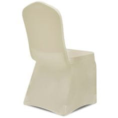 Vidaxl 4 db krémszínű nyújtható székszoknya 131410