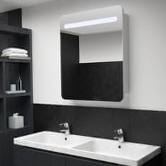 Greatstore tükrös fürdőszobaszekrény LED világítással 68 x 9 x 80 cm