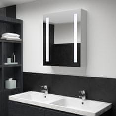 Greatstore tükrös fürdőszobaszekrény LED világítással 50 x 13 x 70 cm