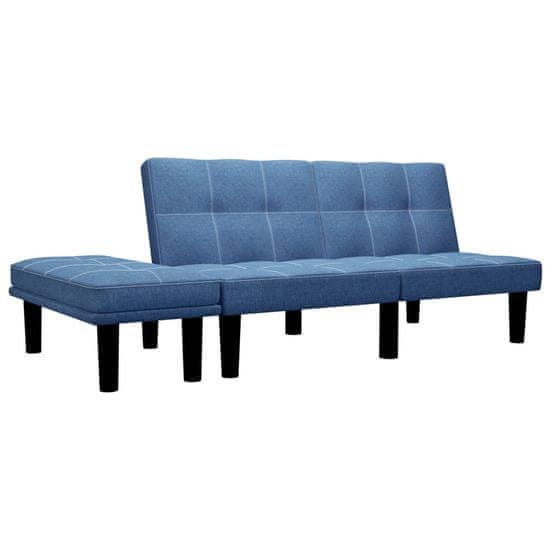 shumee kétszemélyes kék szövet kanapé