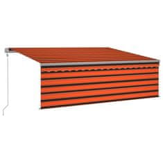 shumee narancssárga-barna automata napellenző redőnnyel 4x3 m 
