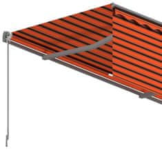 Vidaxl narancssárga-barna kihúzható napellenző redőnnyel 6 x 3 m 3069480