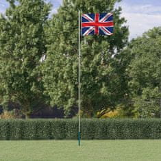 Greatstore alumínium brit zászló és rúd 6,23 m