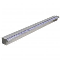 Greatstore LED-es rozsdamentes acél vízeséses medenceszökőkút 110 cm