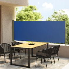 shumee kék behúzható oldalsó terasznapellenző 117 x 300 cm