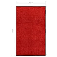 Greatstore piros kimosható lábtörlő 90 x 150 cm