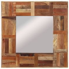 shumee tömör újrahasznosított fa falitükör 50 x 50 cm