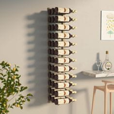 Greatstore arany vas falra szerelhető bortartó állvány 36 palacknak