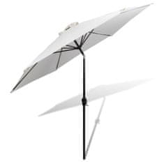 shumee 3 m átmérőjű napernyő acél tartórúddal Homok fehér