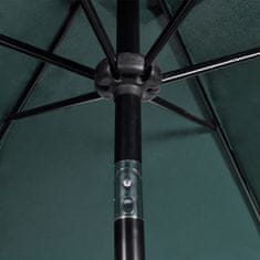 Greatstore 3 m átmérőjű napernyő acél tartórúddal zöld