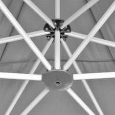 shumee szürke összecsukható hatszög alakú pop-up pavilon 3,6 x 3,1 m