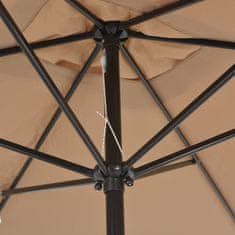 shumee tópszínű kültéri napernyő fémrúddal 300x200 cm