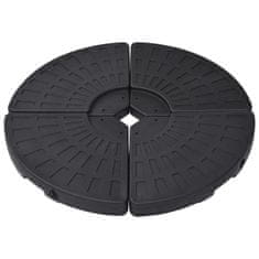 shumee 4 db fekete legyező alakú napernyőtalp