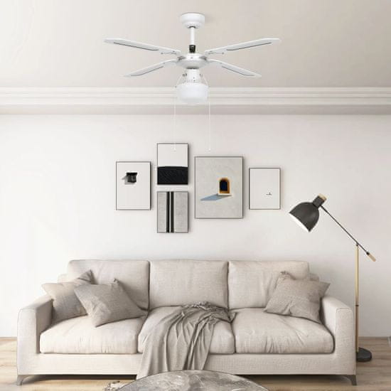 Greatstore fehér mennyezeti ventilátor lámpával 106 cm
