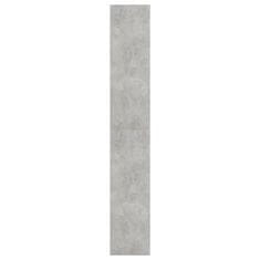 shumee 5-szintes betonszürke forgácslap könyvszekrény 60 x 30 x 189 cm
