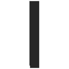 shumee 5-szintes fekete forgácslap könyvszekrény 60 x 24 x 175 cm