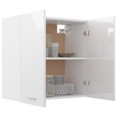 Greatstore magasfényű fehér forgácslap függő szekrény 60 x 31 x 60 cm