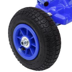 Greatstore Kék pedálos gokart pneumatikus gumikkal