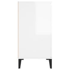 shumee magasfényű fehér forgácslap tálalószekrény 104 x 35 x 70 cm