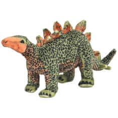 Greatstore álló, zöld és narancssárga plüss stegosaurus XXL