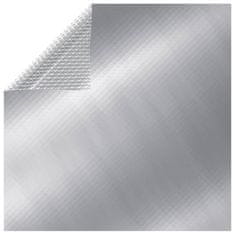 shumee ezüstszínű napelemes lebegő PE medencefólia 6 x 4 m