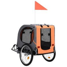 shumee narancssárga és szürke kutyaszállító kerékpár-utánfutó 