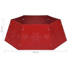 Vidaxl piros karácsonyfatalp-takaró Ø68 x 25 cm 331304