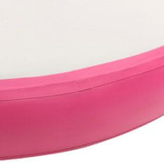 Vidaxl rózsaszín PVC felfújható tornamatrac pumpával 100 x 100 x 10 cm 92703