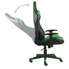 Vidaxl zöld PVC forgó gamer szék 20493