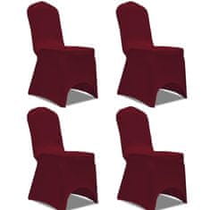 Vidaxl 4 db bordó nyújtható székszoknya 131411