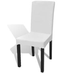 Vidaxl 6 db fehér szabott nyújtható székszoknya 130377