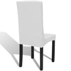 Vidaxl 6 db fehér szabott nyújtható székszoknya 130377