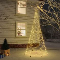 Vidaxl meleg fehér 500 LED-es karácsonyfa fémoszloppal 3 m 328623
