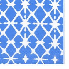 Vidaxl kék-fehér PP kültéri szőnyeg 80 x 150 cm 310444