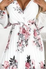 Numoco Női virágos ruha Ysabel fehér-rózsaszín Universal