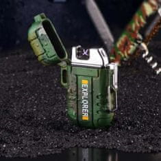 OEM Army elektromos öngyújtó USB töltéssel-Zöld
