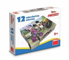 Mickey és Minnie - Fa blokkok 12 db