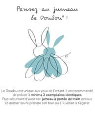 DouDou ET Compagnie Doudou Ajándék készlet boldog nyúl kockás és bézs légycsapó