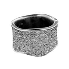 Amiatex Ezüst gyűrű 14955 + Nőin zokni Gatta Calzino Strech, 56