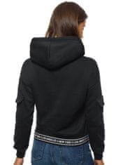 Ozonee Női kapucnis pulóver Georgios fekete XL