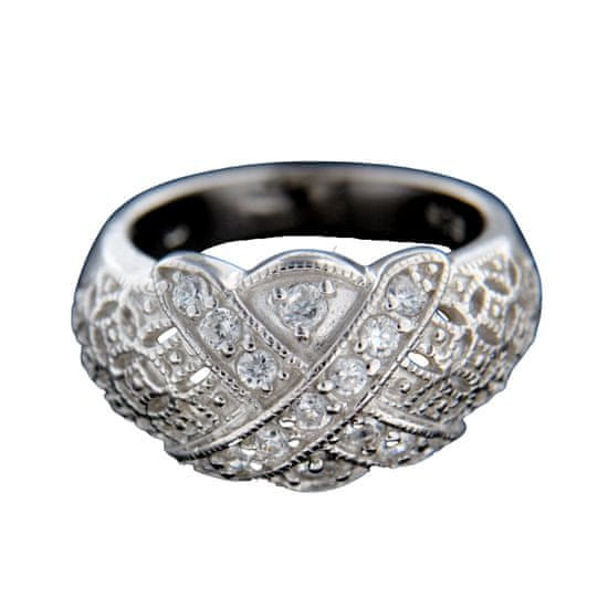 Amiatex Ezüst gyűrű 14830 + Nőin zokni Gatta Calzino Strech
