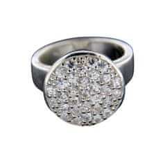 Amiatex Ezüst gyűrű 14942 + Nőin zokni Gatta Calzino Strech, 53