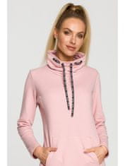 Made of Emotion Női pulóver ruha Hime M688 púder rózsaszín XL