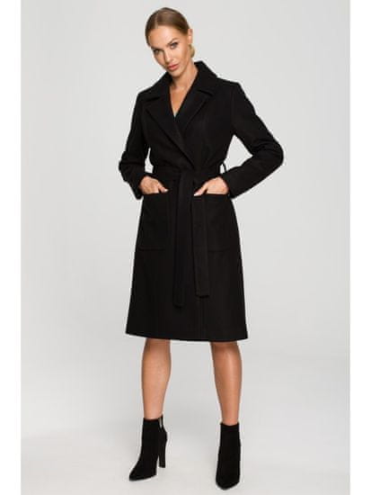 BeWear Női gyapjú kabát Nilon M708 fekete